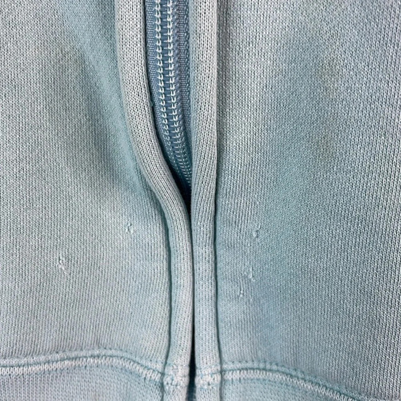 VINTAGE Roots Mint Green Zip Hoodie Chest Graphic Logo Pockets Canada Size L - Picture 10 of 11